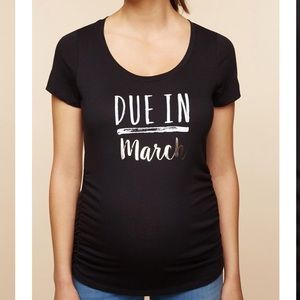 Plus Size Maternity Shirt Due in March 3X